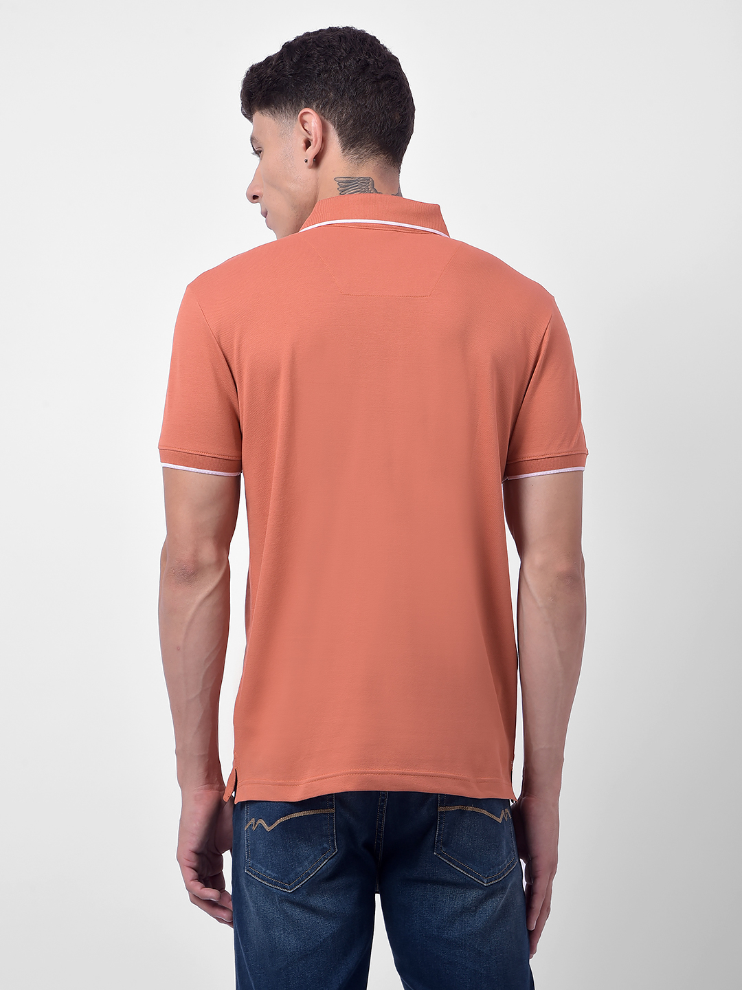 Numero Uno Men Rust Orange Polo T-Shirt